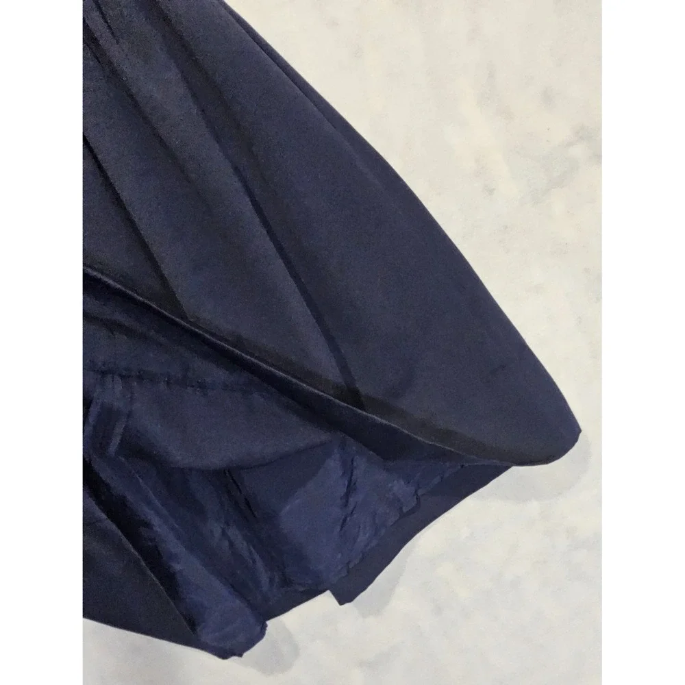 Eliza‎ J Dress 10 Fit & Flare Faille Cocktail Lace NEW Navy Blue A-Line 50s